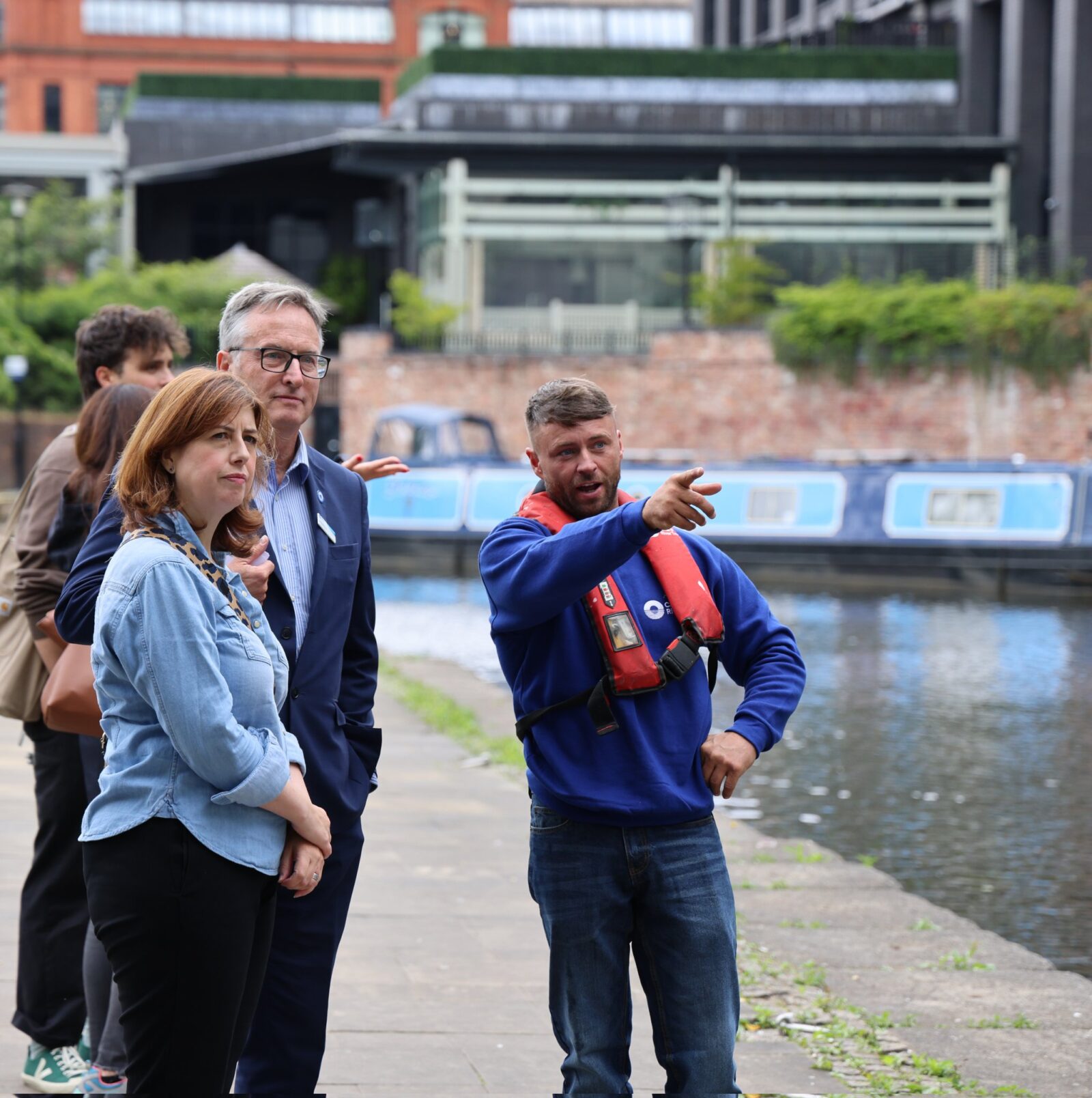 Lucy Powell with the Canal and River Trust, July 2023