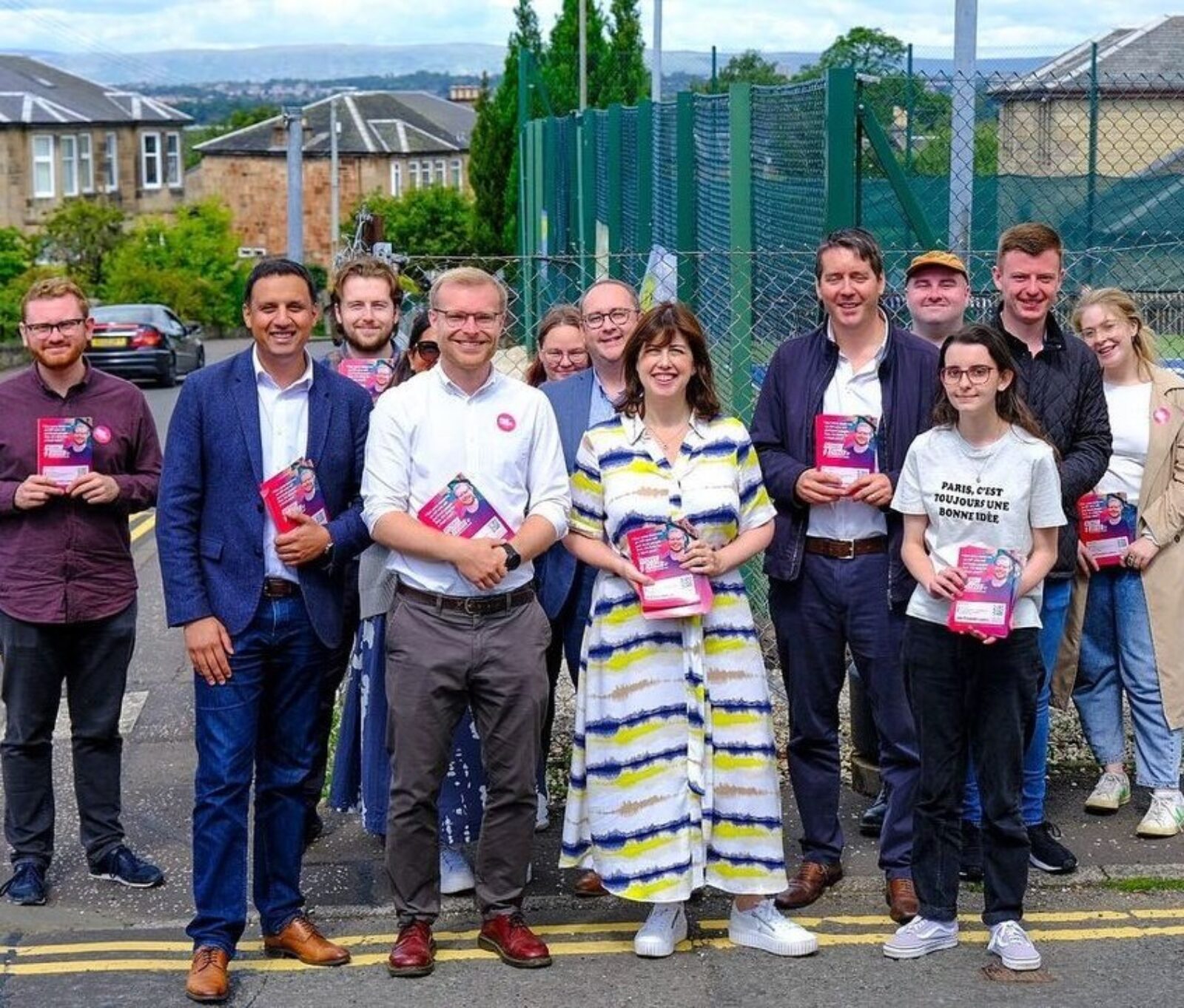 Lucy Powell campaigning in the Rutherglen and Hamilton West by-election, August 2023