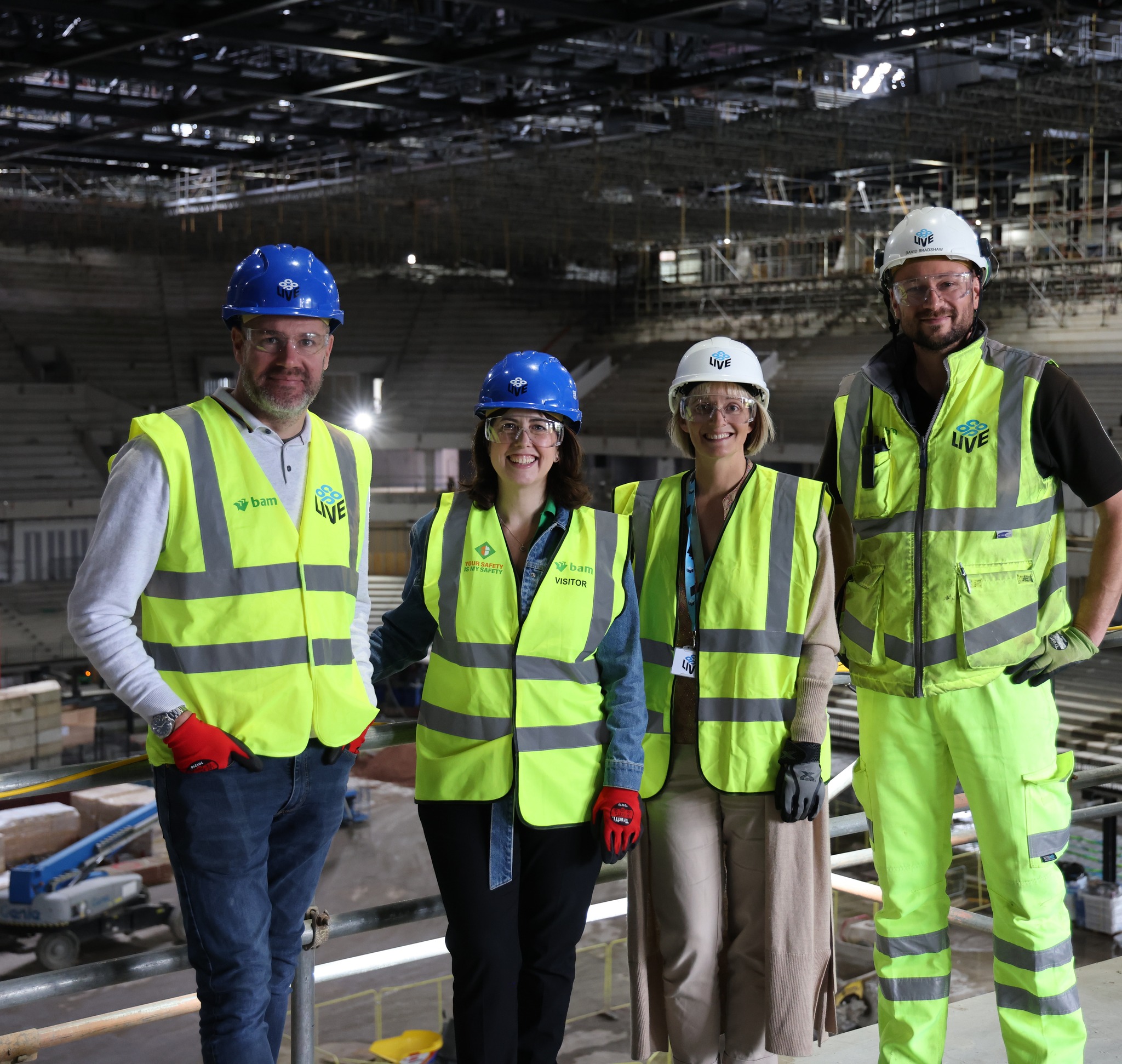 Lucy Powell and Co-Op Live Arena Team, August 2023