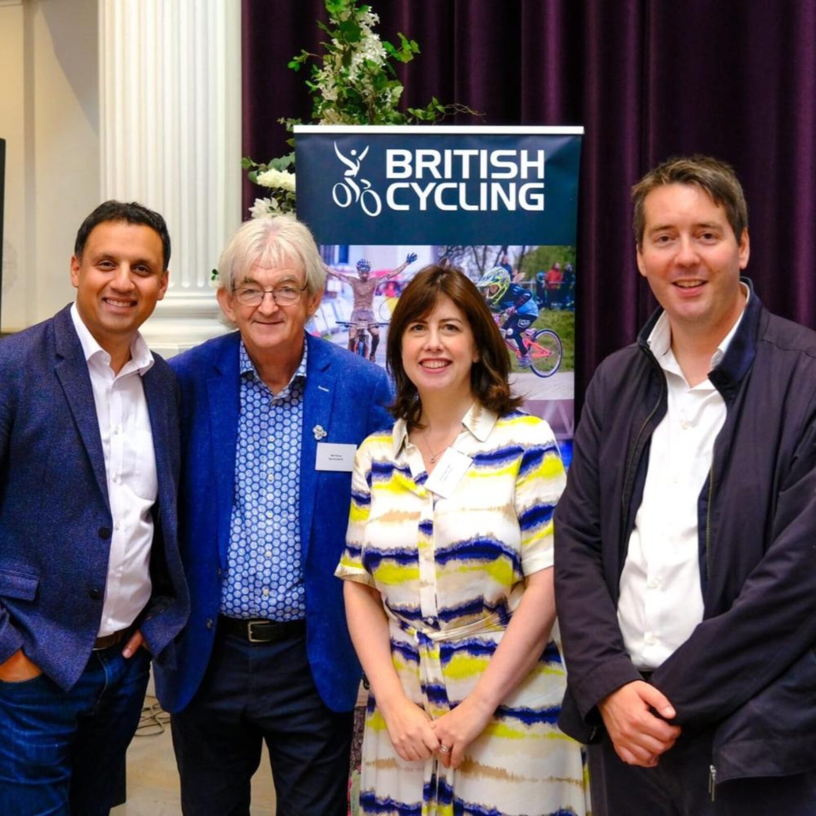 Lucy Powell at the British Cycling reception at the UCI Championships, August 2023