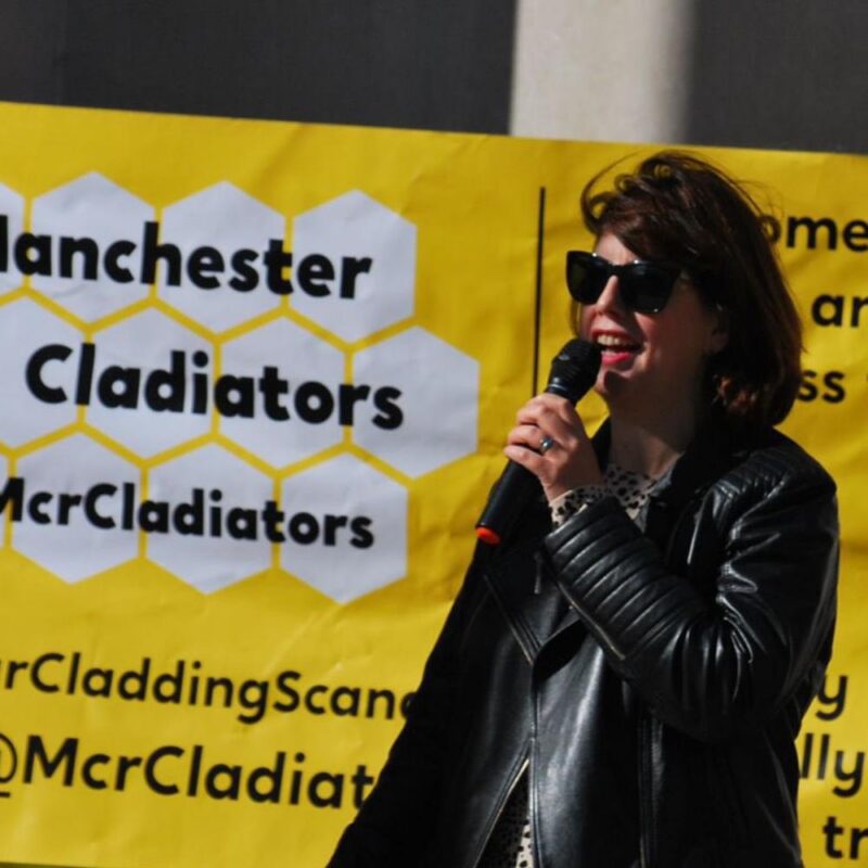 Lucy speaking at Manchester Cladiators